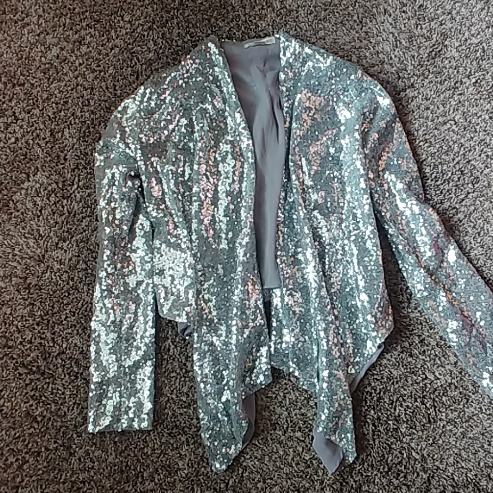 Sequin fly away jacket